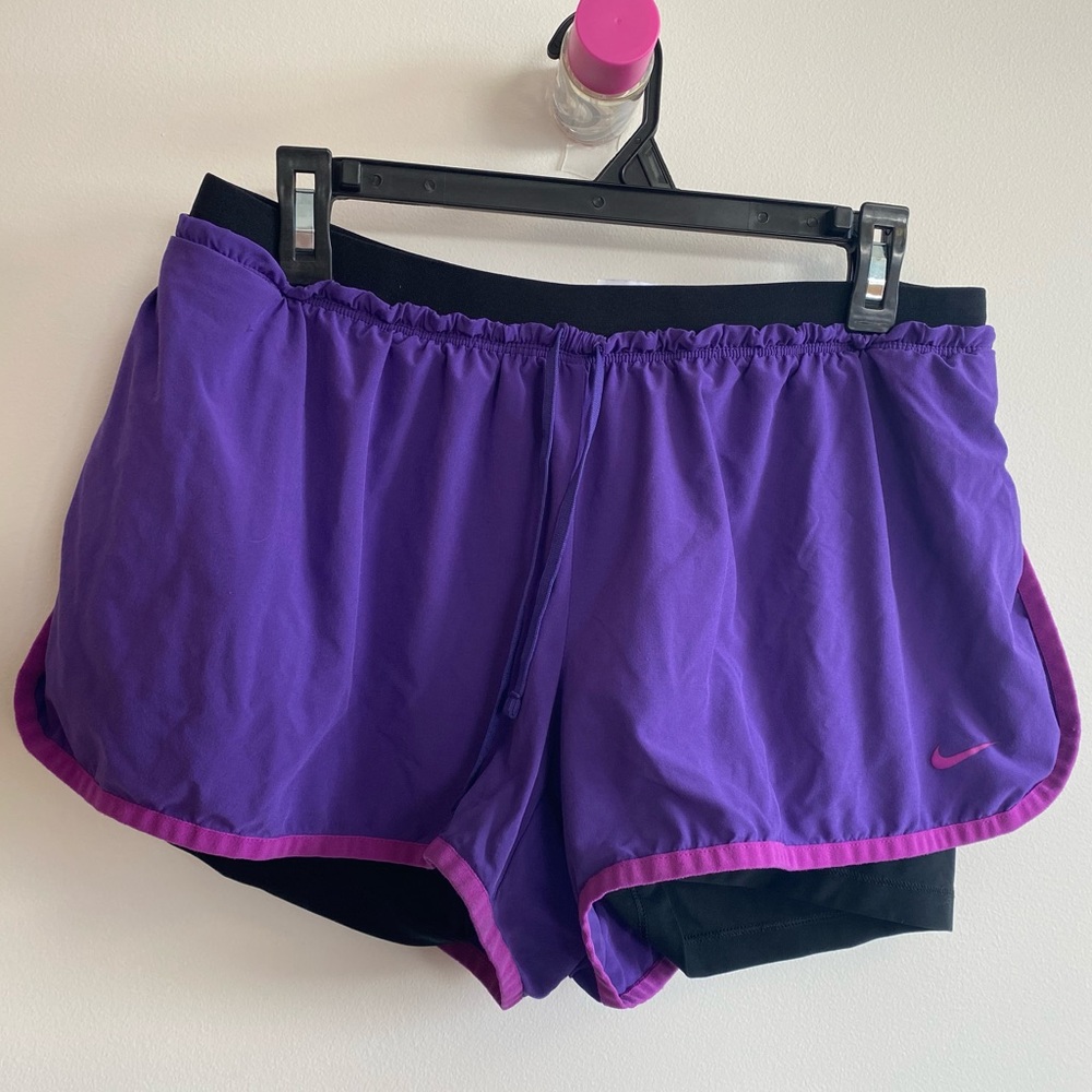 Nike Dri-fit Shorts Double Layer Purple Pros Under